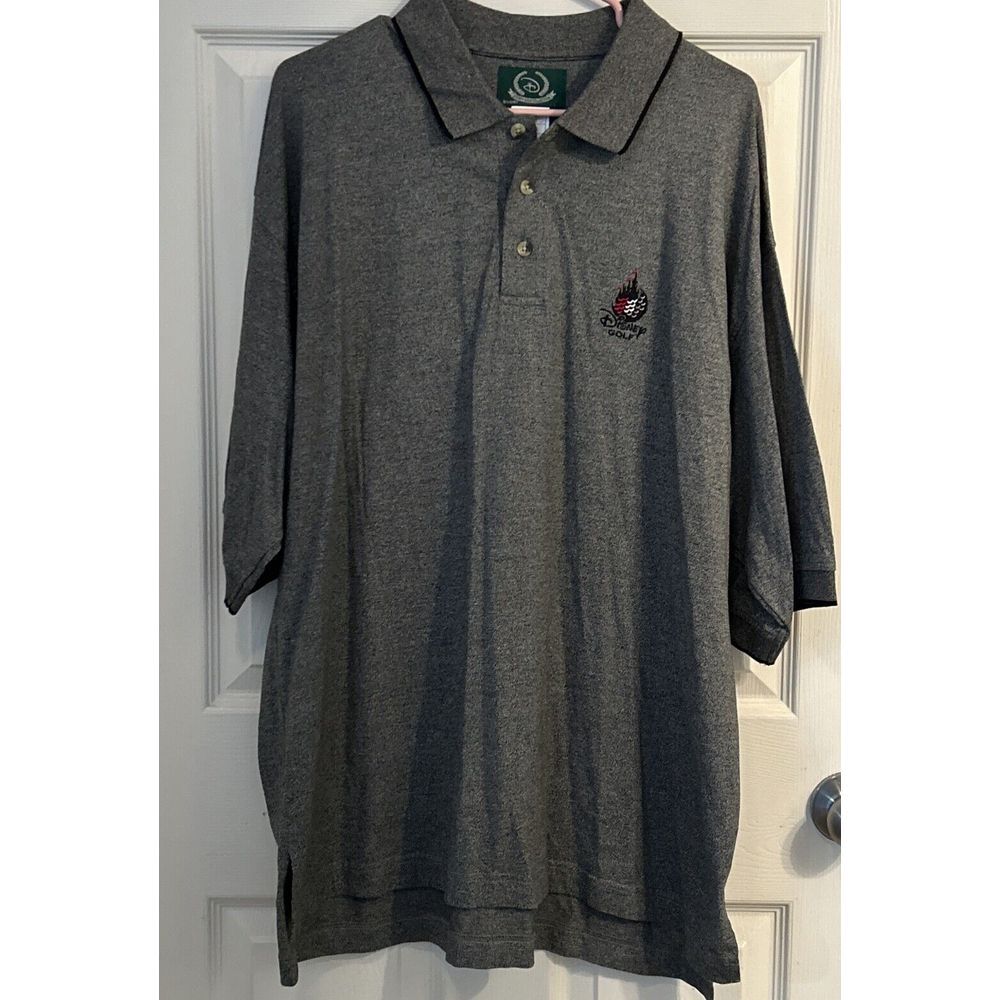 Vtg 80s/90s Men's Disney Golf Shirt Polo Disney Size XL Gray